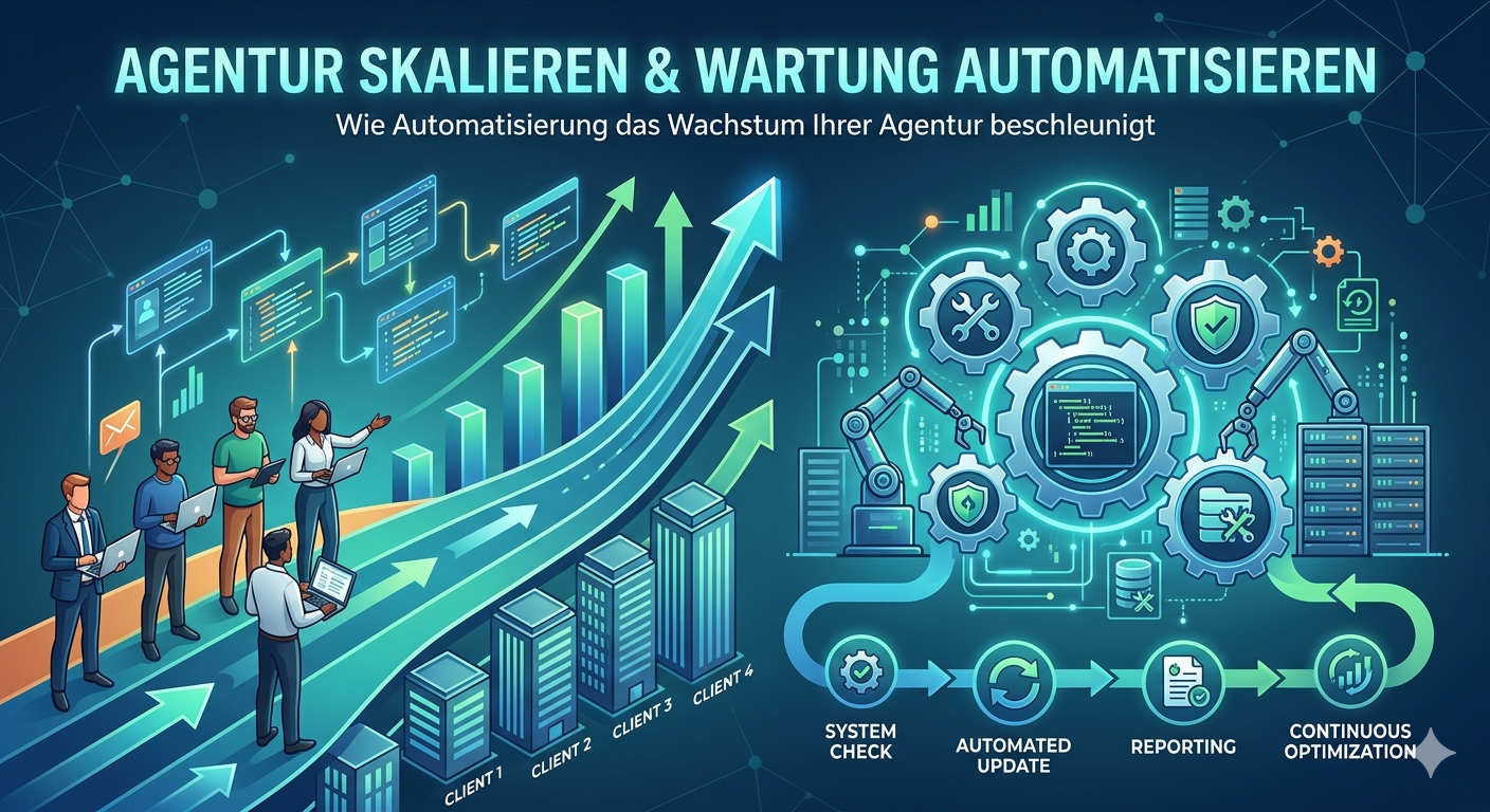 Agentur skalieren — Wartungskunden in 2 Stunden statt 2 Stunden pro Kunde