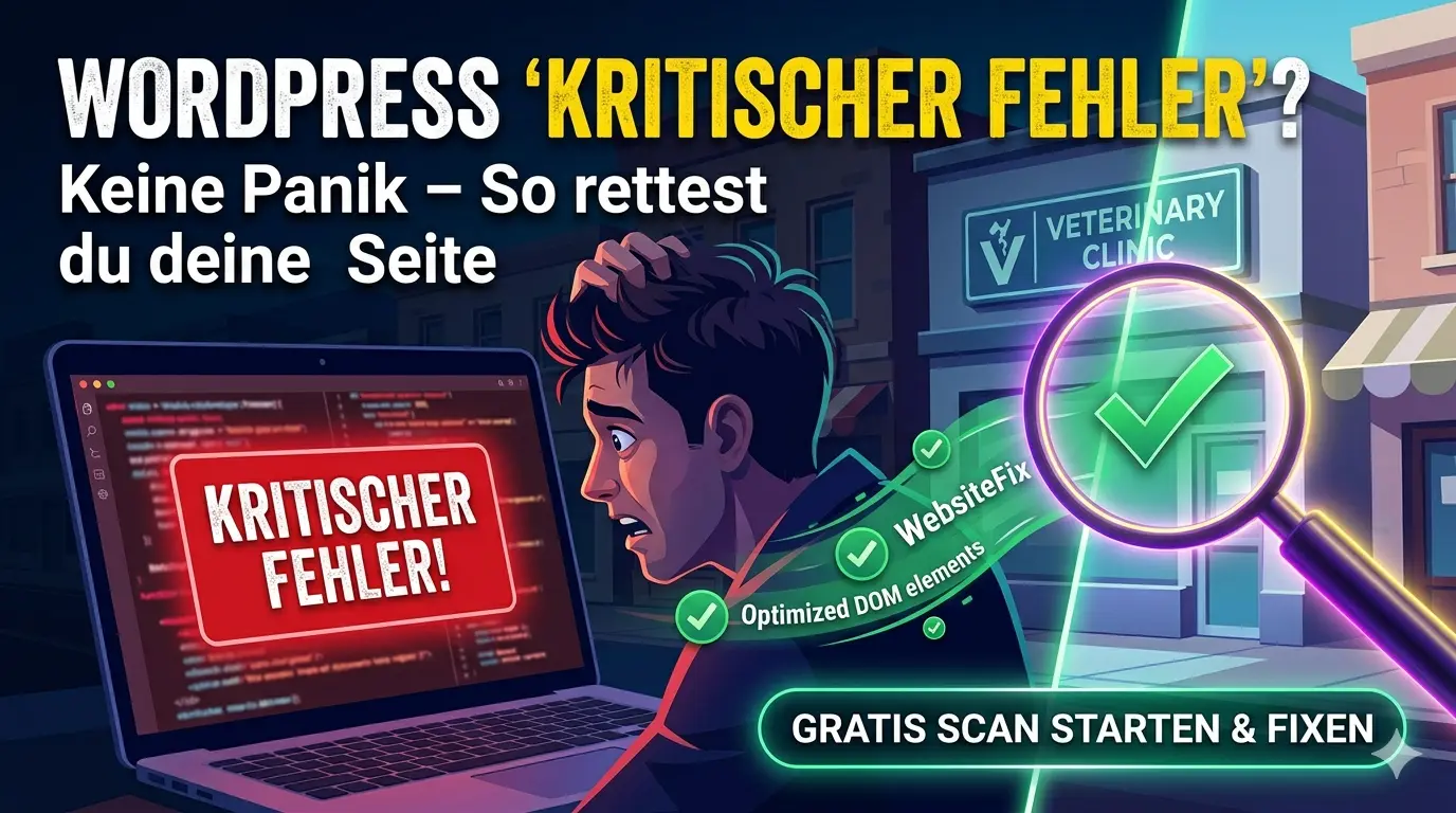 WordPress Kritischer Fehler — keine Panik, so rettest du deine Seite