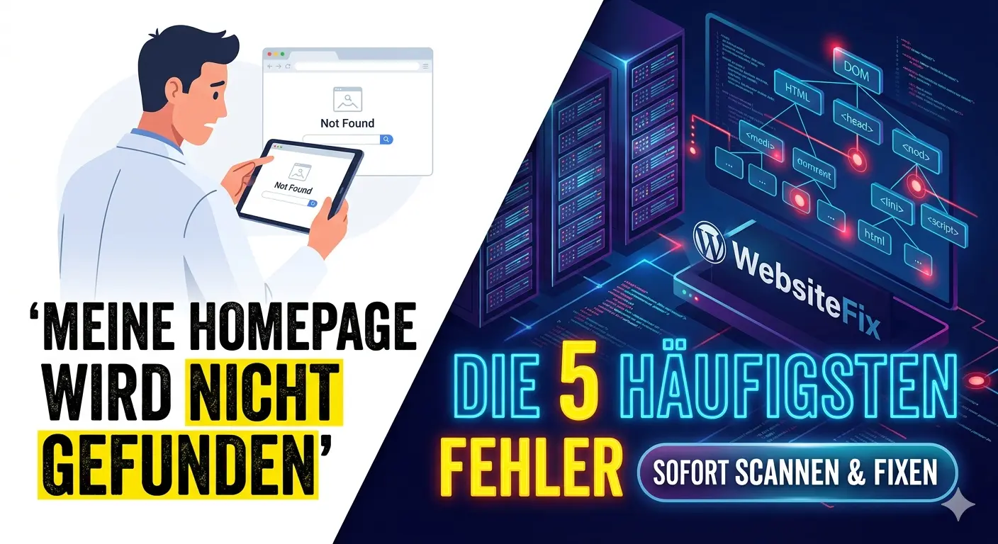 Warum findet Google meine Homepage nicht — die 5 häufigsten Fehler